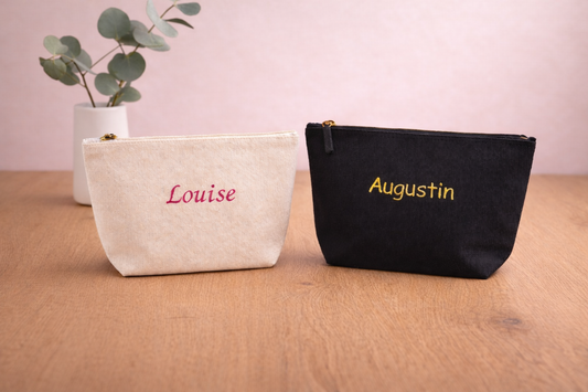 Pochette brodée personnalisée